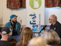 Lewis Hancox and Robin Ince