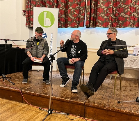 Johnny Mains,Robin Ince and Charlie Higson