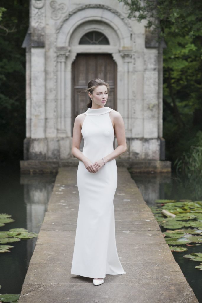 Bride in white dress