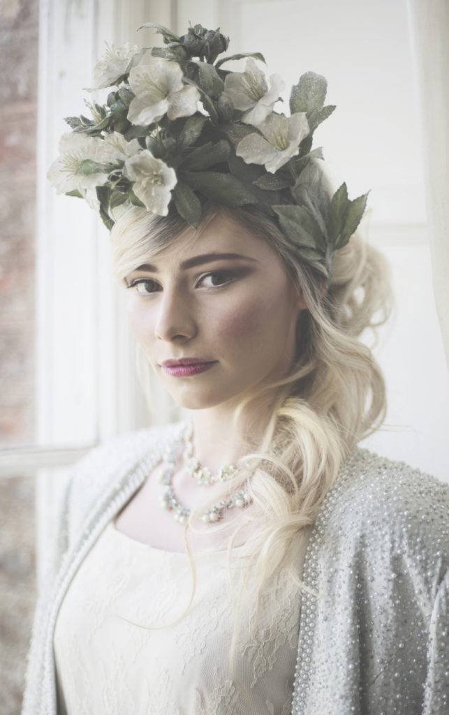 Bride with flower crown