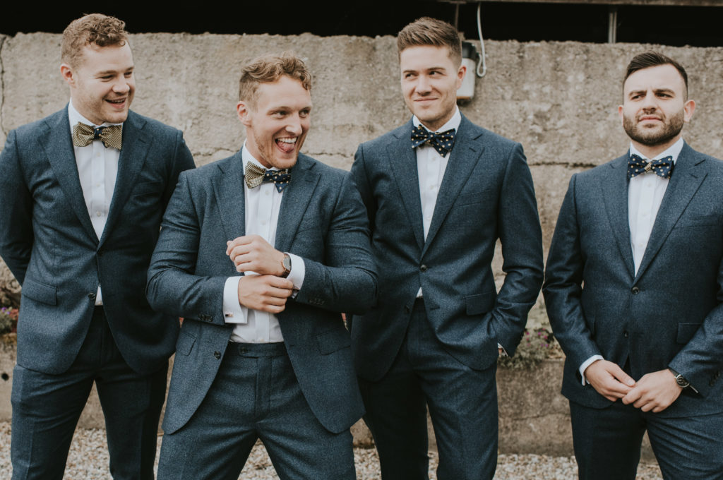 Groomsmen and groom at Orla & Gavin's wedding at Cloughjordan House
