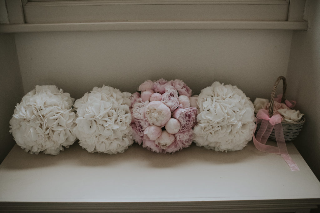 Peony roses at Orla & Gavin's wedding at Cloughjordan House