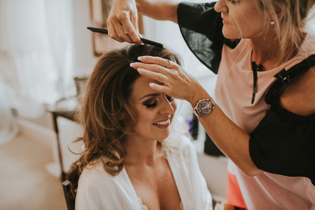 Wedding morning bridal preparation at Orla & Gavin's wedding at Cloughjordan House
