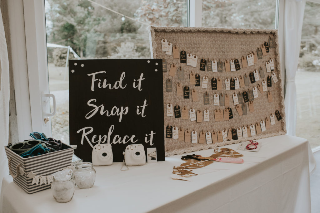 Seating chart at Orla & Gavin's wedding at Cloughjordan House