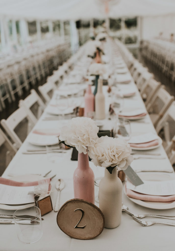 Tables at Orla & Gavin's wedding at Cloughjordan House