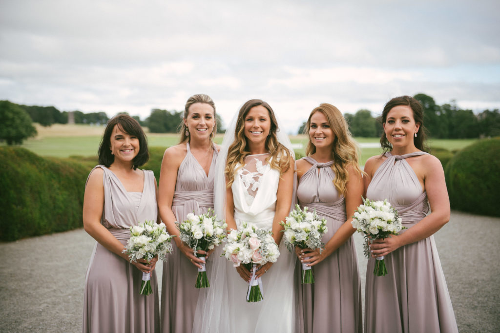 Ali and Ronan at Carton House. Bride and Bridesmaid.