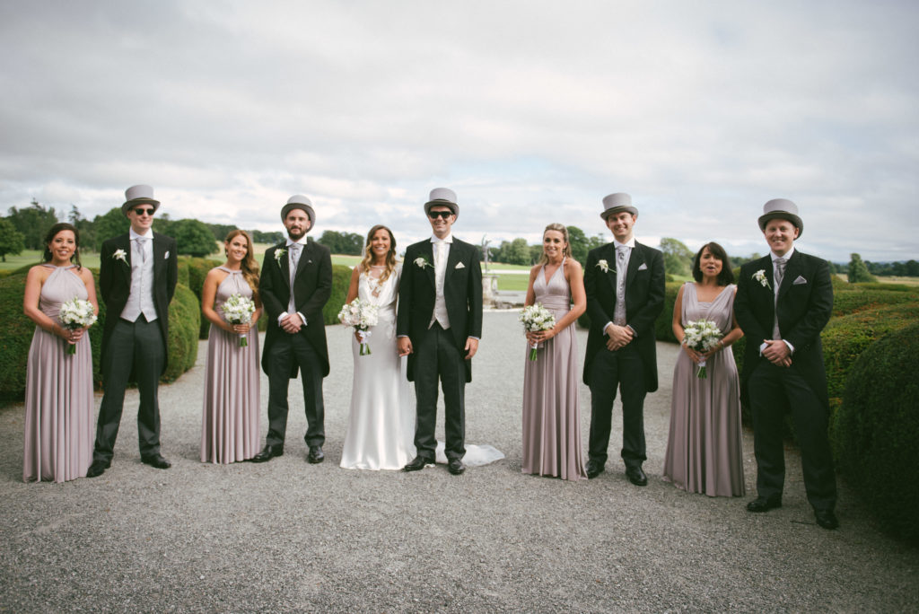 Ali and Ronan at Carton House. Bridal Party.