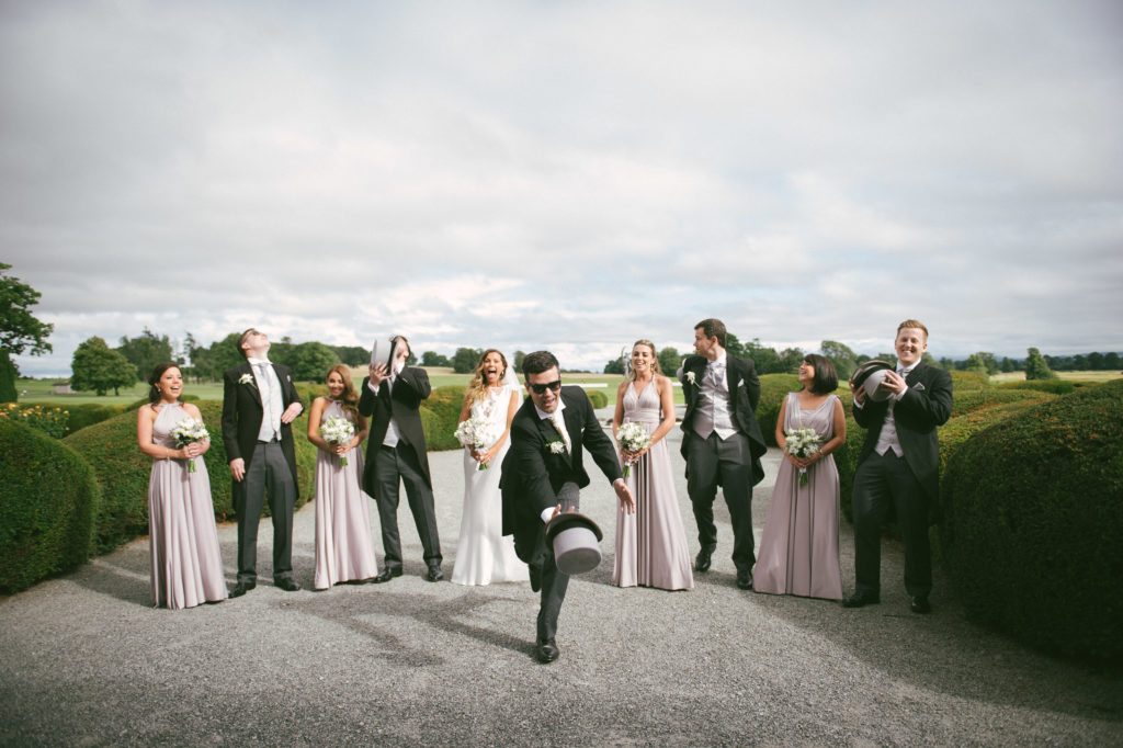 Ali and Ronan at Carton House. Bridal party