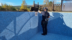 Platssvetsad poolliner CGT - AquaSence 3D Granit Blue - Linerspecialisten