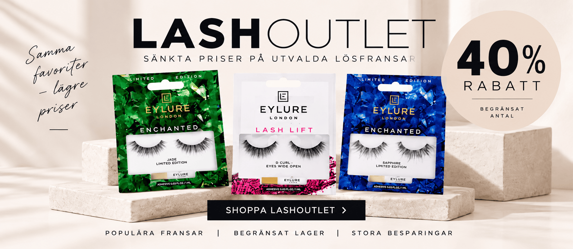 LashOutlet - 40% rabatt på utvalda lösögonfransar