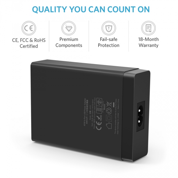 Anker PowerPort 6 certifikat