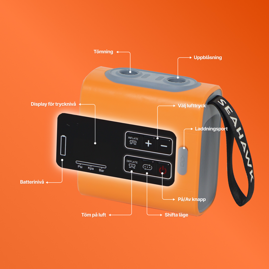 Batteridriven pump med USB-C-laddning