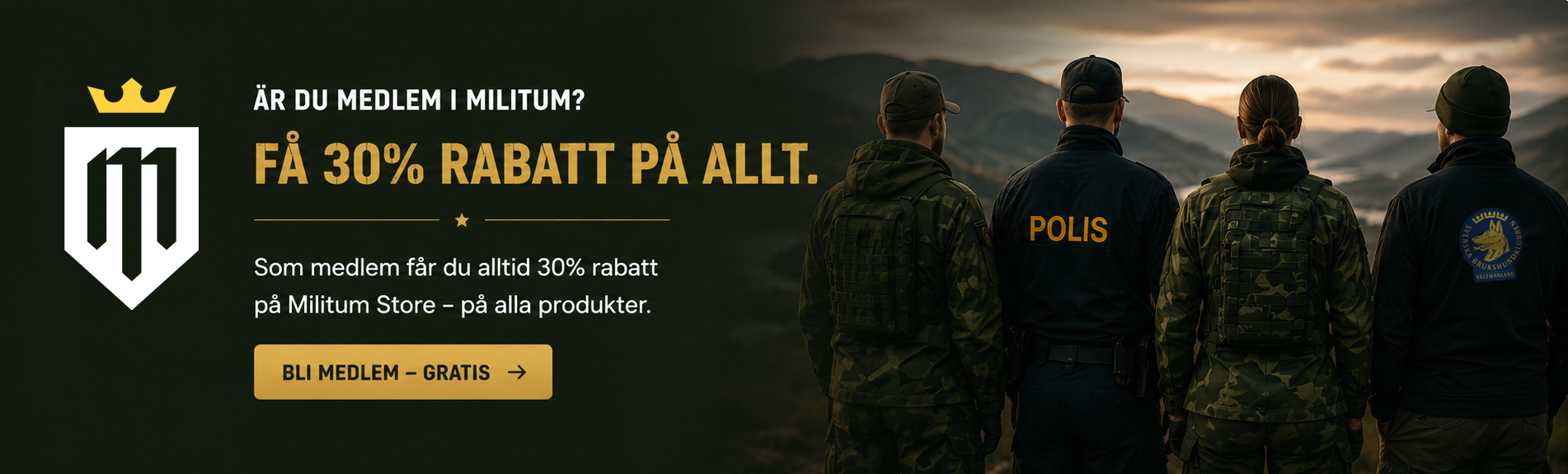 Bli medlem i Militum – få 30 % rabatt