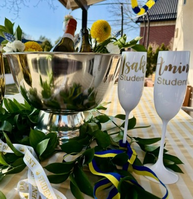 Personliga champagneglas