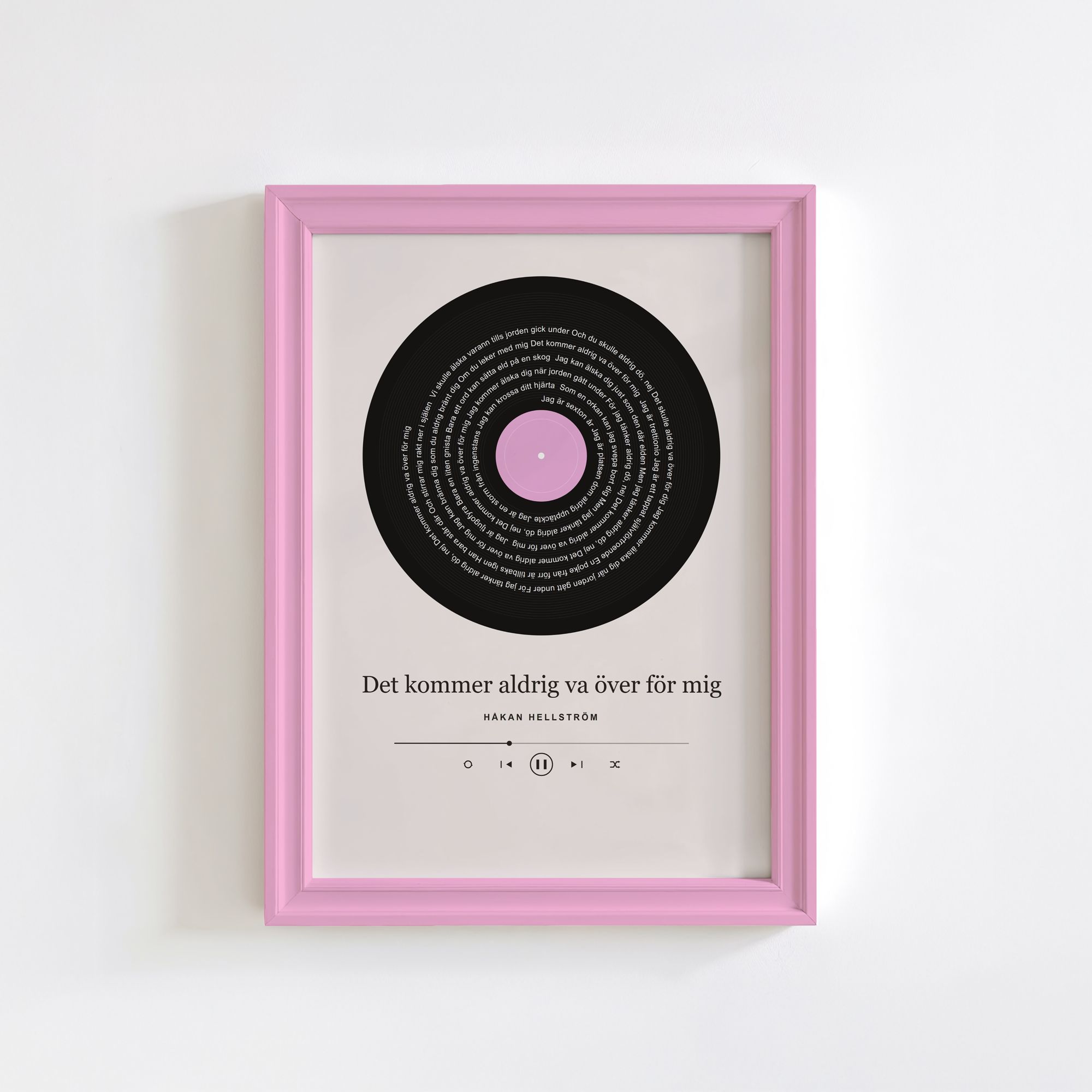 Personlig vinylposter med låttext – produktbild 3