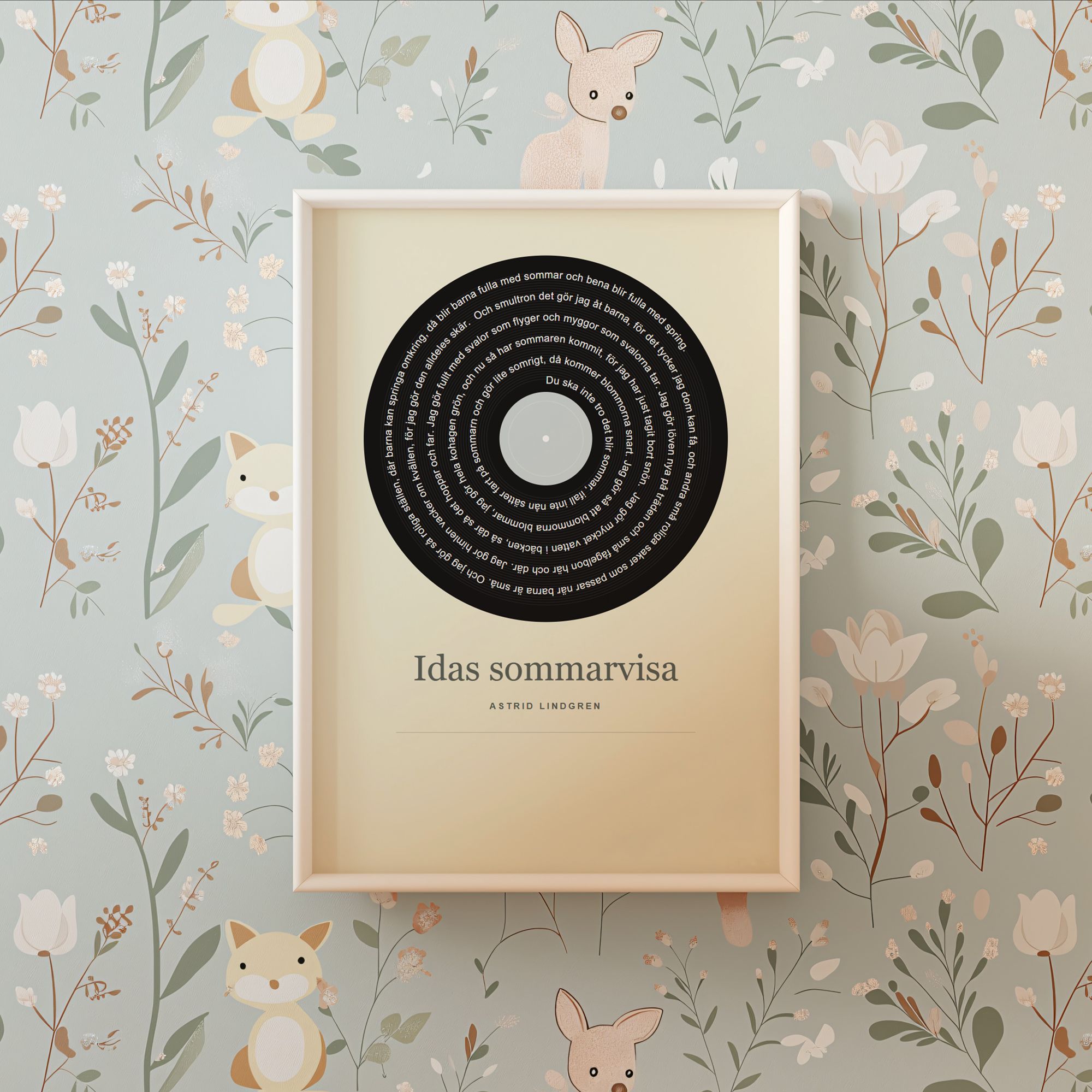 Personlig vinylposter med låttext – produktbild 4