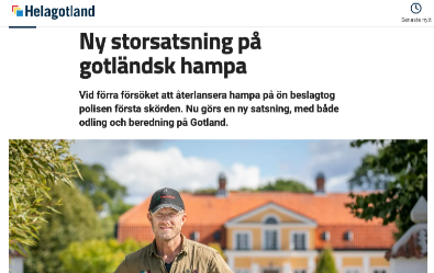Ny storsatsning på gotländsk hampa