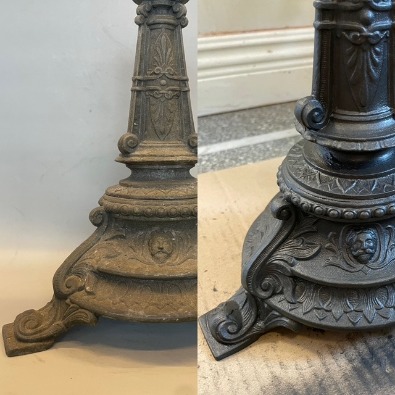 Fotogenlampsfot som behandlats med Allbäcks spissvärta