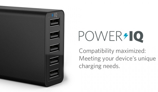 Laddar med rätt strömstyrka Anker PowerPort 6 mobilladdare med PowerIQ - laddar med rätt strömstyrka