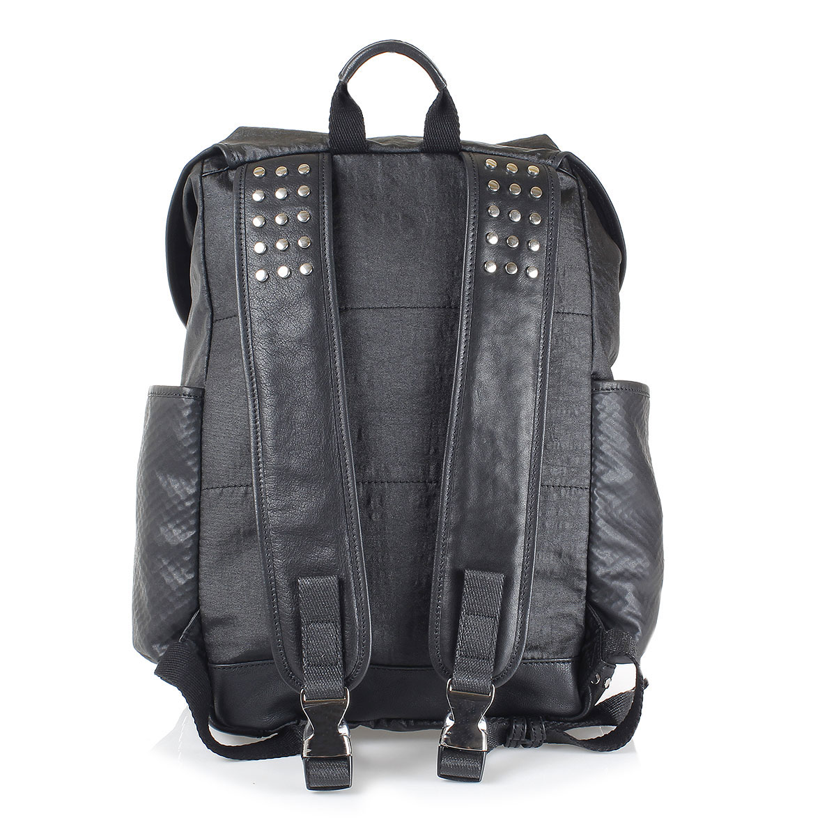 Diesel Men Studded Leather Backpack Glamood Outlet