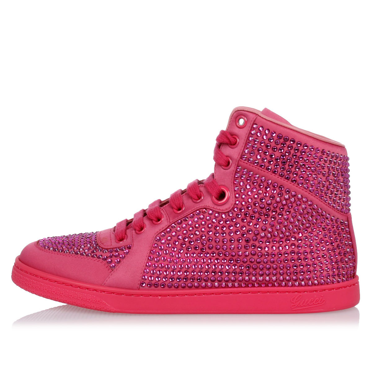 Gucci Women Leather Jewel High top Sneakers Glamood Outlet
