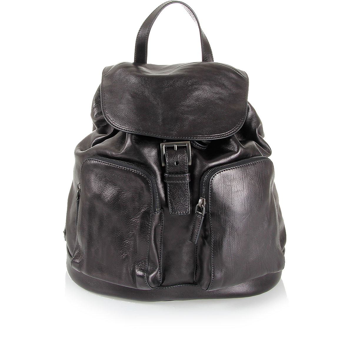 leather backpack prada