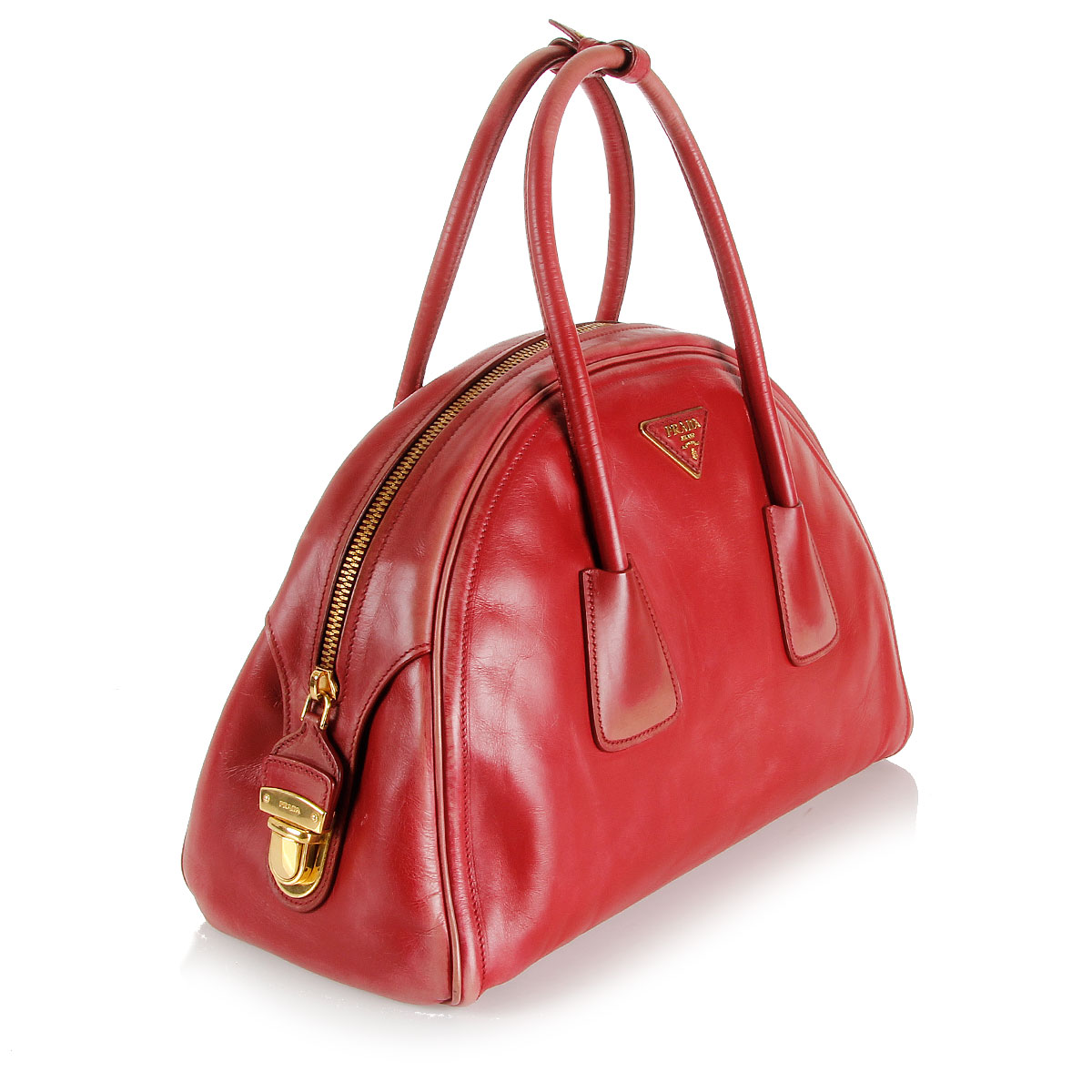 Prada Women Leather holdall bag vintage effect Glamood Outlet