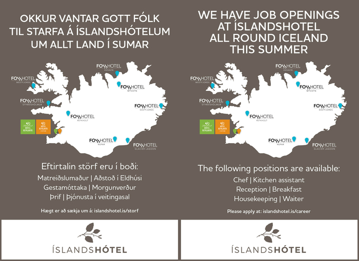 Sumarstörf / Summer Jobs