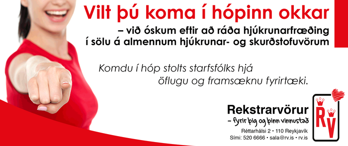 Hjúkrunarfræðingur óskast til starfa hjá Rekstrarvörum. Starf við sölu á hjúkrunar og skurðstofuvörum