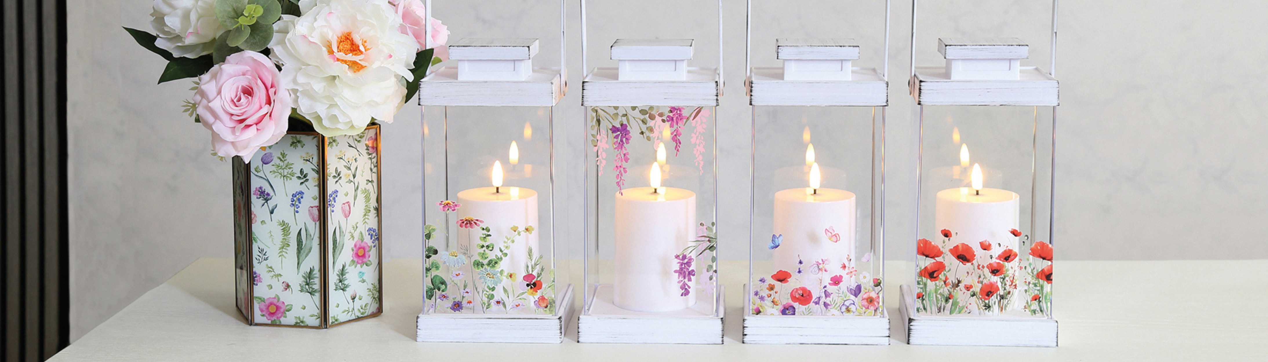 H. STC SS26 - LED Floral Lanterns H. STC SS26 - LED Floral Lanterns