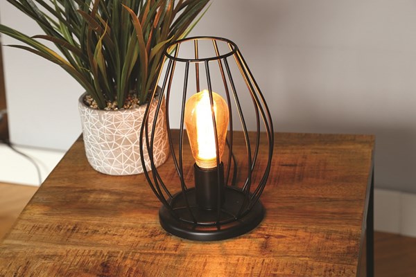 Black Cage Table Lamp 26.5cm Black Cage Table Lamp 26.5cm