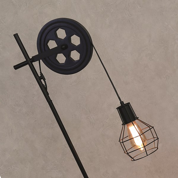 Caged Filament Reel Floor Lamp 149cm
