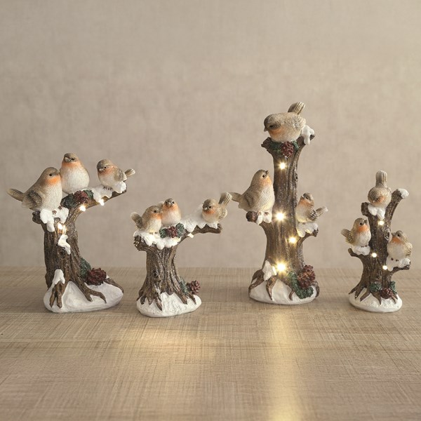 LED Branch with Robins 19cm LED Branch with Robins 19cm