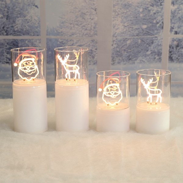 LED Reindeer and Santa Neon Style Decoration 17cm 2 Assorted LED Reindeer and Santa Neon Style Decoration 17cm 2 Assorted