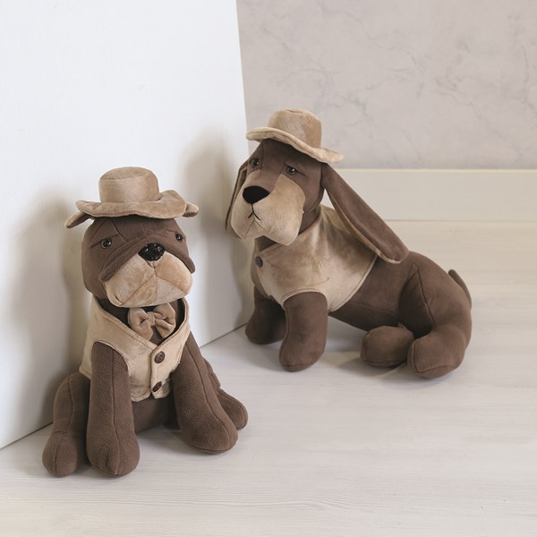 Bull Dog Door Stop Brown 36x21cm