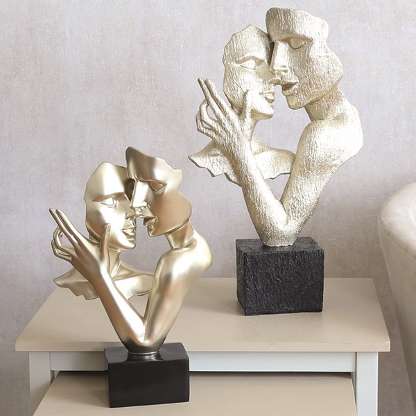 Couple Sculpture Gold 30x50cm
