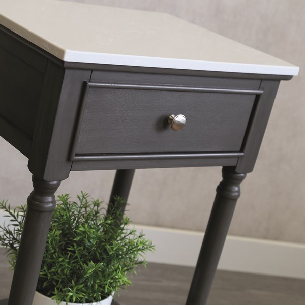 Marbled Top 1 Drawer Accent Table