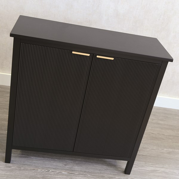 Black 2 Door Storage Side Table Black 2 Door Storage Side Table