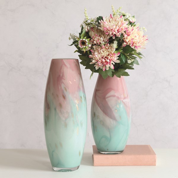 Aqua Glass Vase 31.5cm