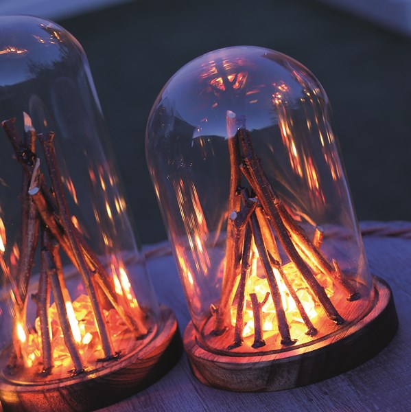 Flame Effect LED Dome 25cm