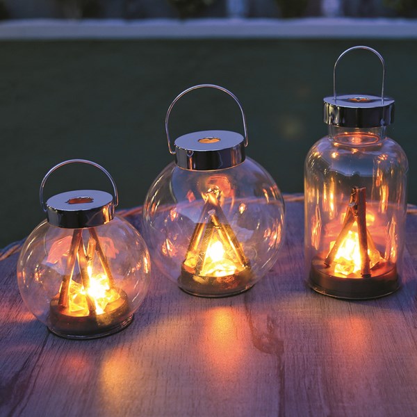 Flame Effect LED Lantern 12cm Flame Effect LED Lantern 12cm
