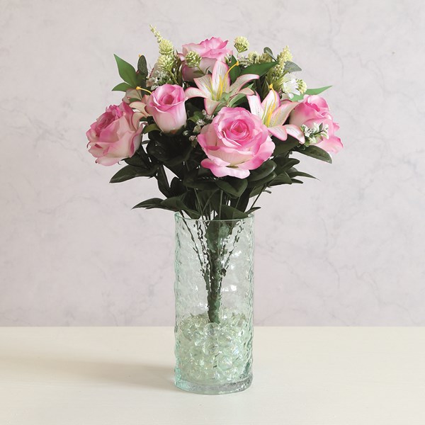 Rose & Lily Bouquet Pink 45cm