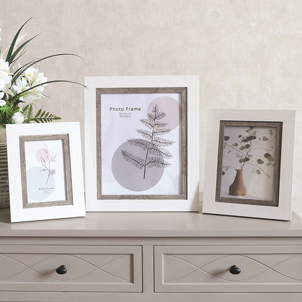 White Wood Photo Frame 4x6