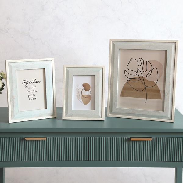 Beige & Blue Photo Frame 4x6