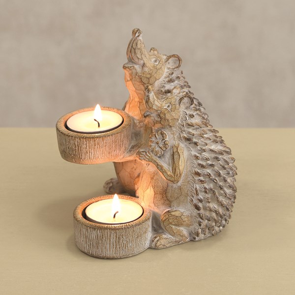 Hedgehog Tealight Holder 12cm