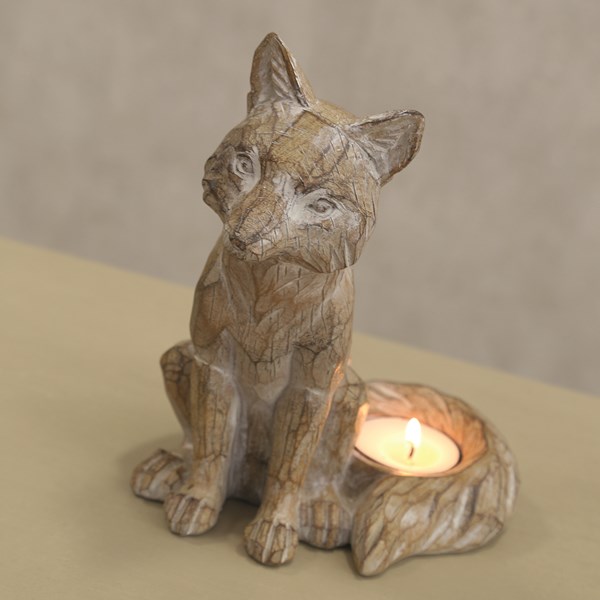 Fox Tealight Holder 16cm Fox Tealight Holder 16cm