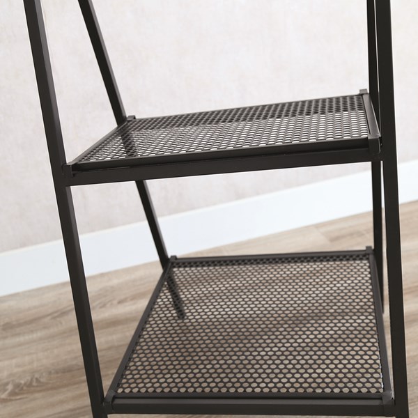 Oval Mirror with Two Storage Shelves Shelf Free Standing 40x150cm