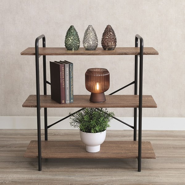 LED Brown Round Ribbed Glass Lamp 21cm LED Brown Round Ribbed Glass Lamp 21cm