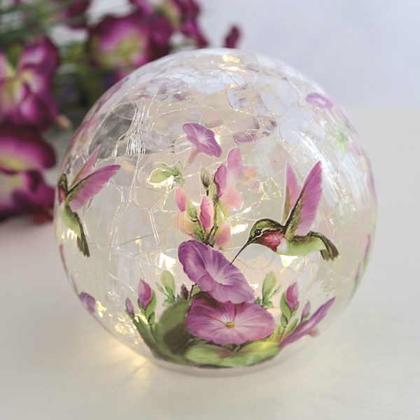Floral Bird LED Ball 14cm