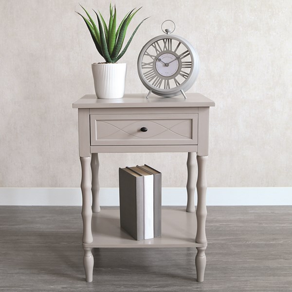 Pebble Grey 1 Drawer Table 66cm Pebble Grey 1 Drawer Table 66cm